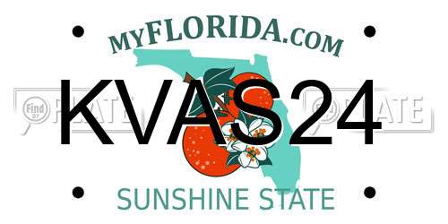 KVAS24 Florida License Plate