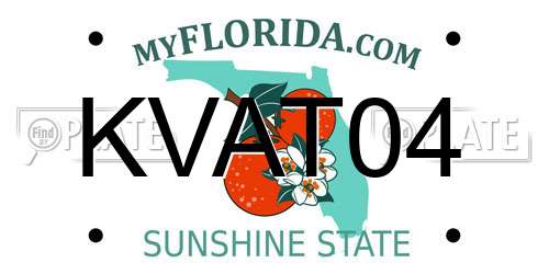 KVAT04 Florida License Plate