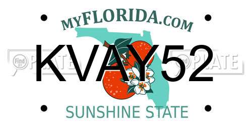 KVAY52 Florida License Plate