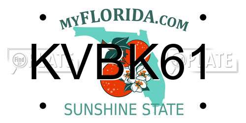 KVBK61 Florida License Plate