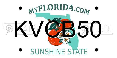 KVCB50 Florida License Plate