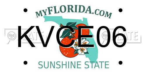 KVCE06 Florida License Plate