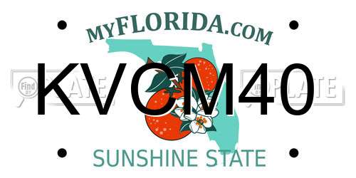KVCM40 Florida License Plate