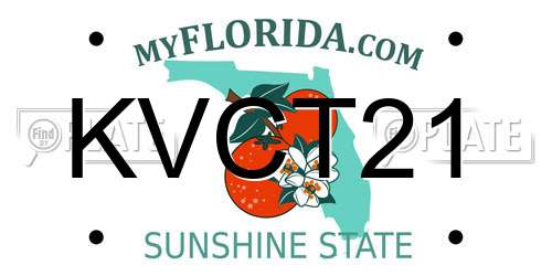 KVCT21 Florida License Plate