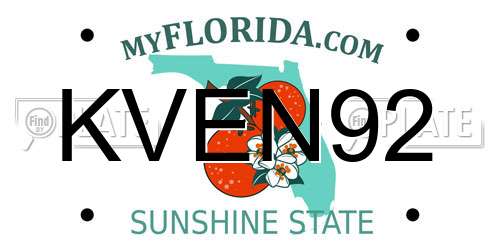 KVEN92 Florida License Plate