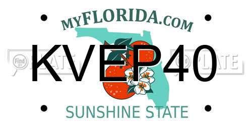 KVEP40 Florida License Plate