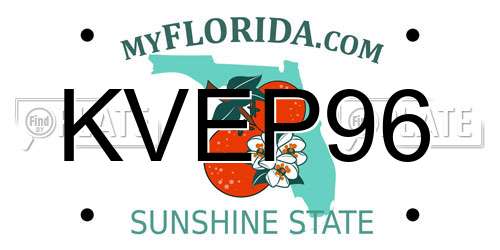 KVEP96 Florida License Plate