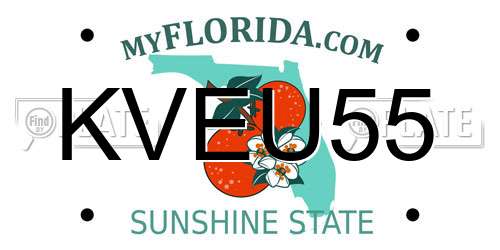 KVEU55 Florida License Plate