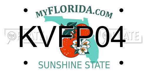 KVFP04 Florida License Plate