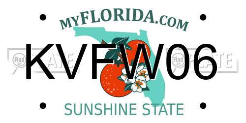 KVFW06 Florida License Plate