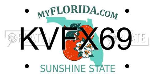 KVFX69 Florida License Plate