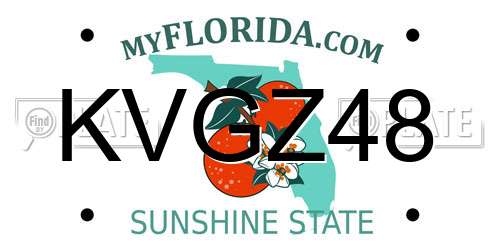 KVGZ48 Florida License Plate