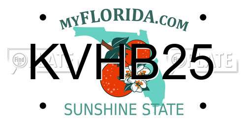 KVHB25 Florida License Plate
