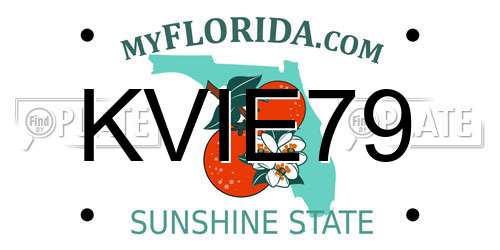 KVIE79 Florida License Plate