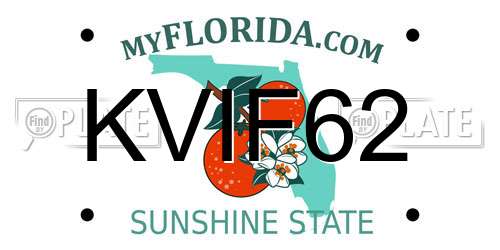 KVIF62 Florida License Plate