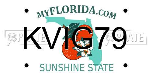 KVIG79 Florida License Plate