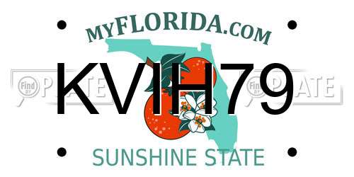 KVIH79 Florida License Plate
