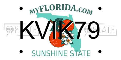 KVIK79 Florida License Plate
