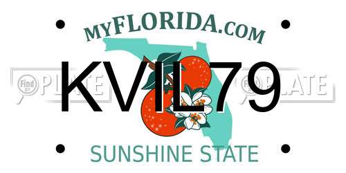 KVIL79 Florida License Plate