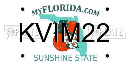 KVIM22 Florida License Plate