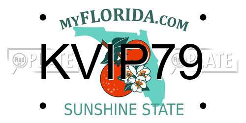 KVIP79 Florida License Plate