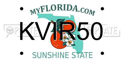 KVIR50 Florida License Plate