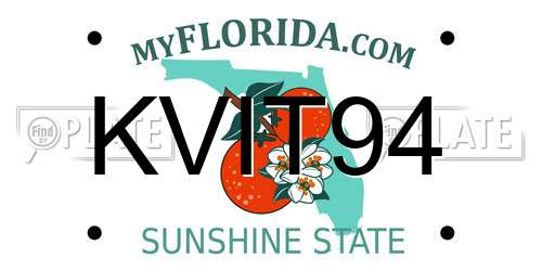 KVIT94 Florida License Plate