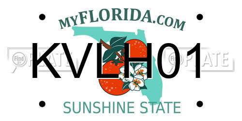 KVLH01 Florida License Plate