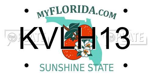 KVLH13 Florida License Plate