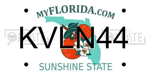 KVLN44 Florida License Plate