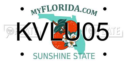 KVLU05 Florida License Plate