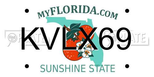 KVLX69 Florida License Plate