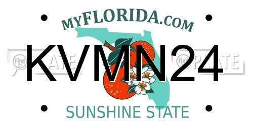 KVMN24 Florida License Plate