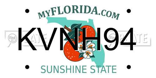 KVNH94 Florida License Plate