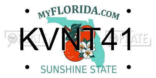 KVNT41 Florida License Plate