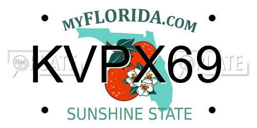 KVPX69 Florida License Plate