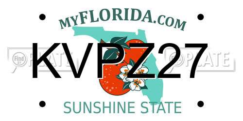 KVPZ27 Florida License Plate