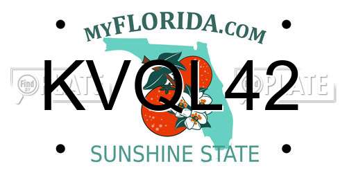 KVQL42 Florida License Plate