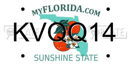 KVQQ14 Florida License Plate