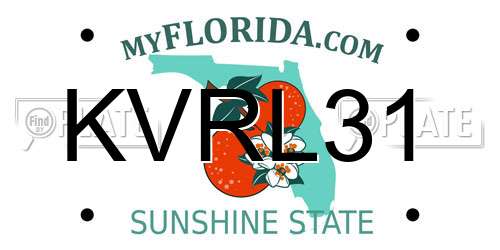 KVRL31 Florida License Plate