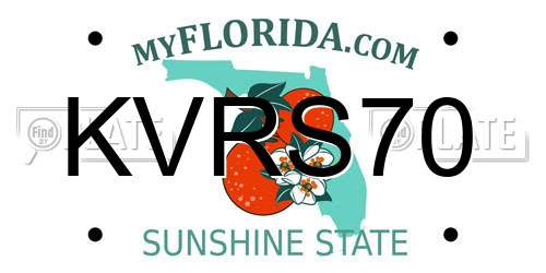 KVRS70 Florida License Plate