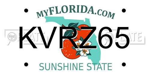 KVRZ65 Florida License Plate