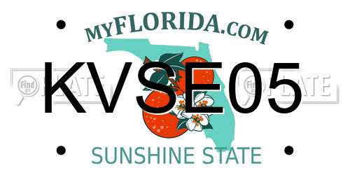 KVSE05 Florida License Plate