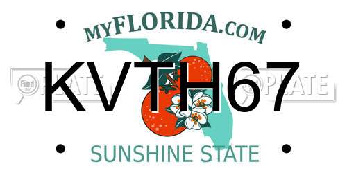 KVTH67 Florida License Plate