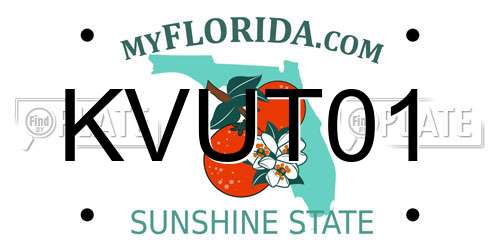 KVUT01 Florida License Plate