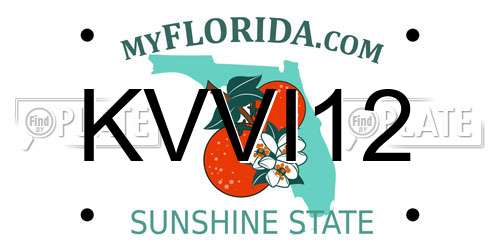KVVI12 Florida License Plate