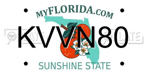 KVVN80 Florida License Plate