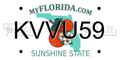 KVVU59 Florida License Plate