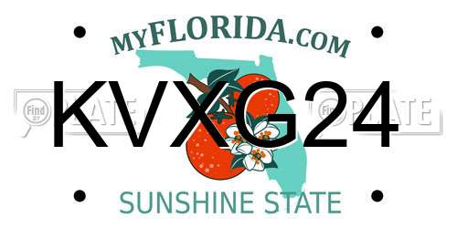 KVXG24 Florida License Plate
