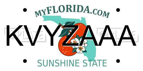 KVYZAAA Florida License Plate